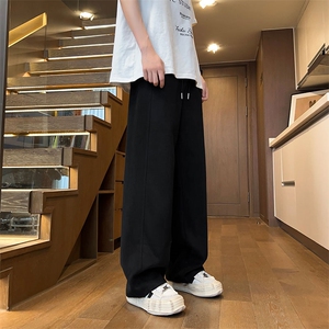 02春季新款宽松百搭直筒卫裤束脚抽绳运动裤潮XZ211-1-K2409-P55图片