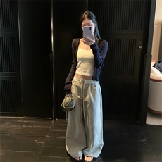 1183-P58【现货】线条艺术家法式优雅蕾丝拼接条纹直筒休闲裤，男装休闲裤，电商B323A