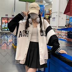 美式潮牌情侣设计感夹克宽松复古重工刺绣棒球服外套女男C390-85，男装夹克，星座911-2(原星座613-2）