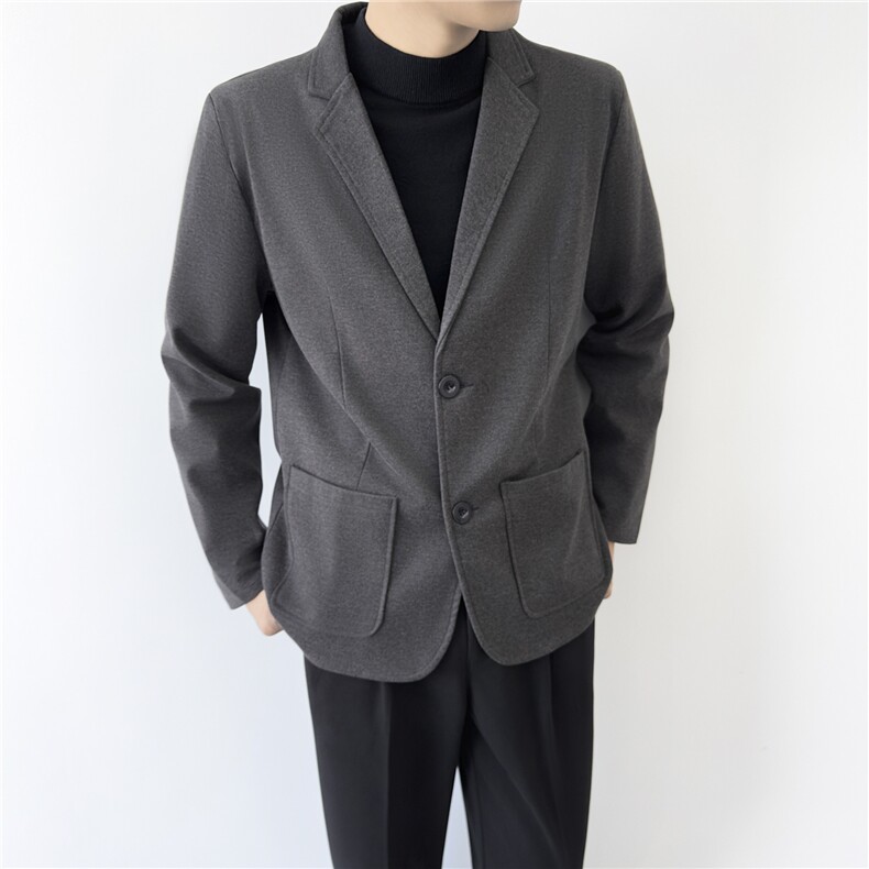 西装男外套英伦风春秋季高级感修身正装高端商务休闲西服,男装西服套装,星座410-7