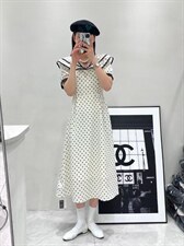 小波点连衣裙，女装连衣裙，时尚秀衣阁
