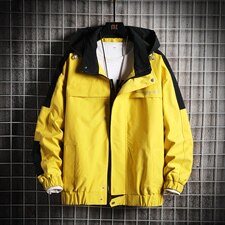 2021秋季新日系大码男印花撞色拼接连帽潮宽松夹克外套J6005-P85，男装夹克，电商A001