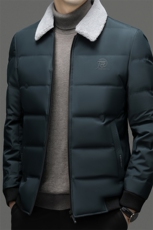 中年爸爸装羽绒服新款冬季男装保暖加厚外套男士可脱卸毛领上衣，男装羽绒服，电商B212（原钱塘6029）