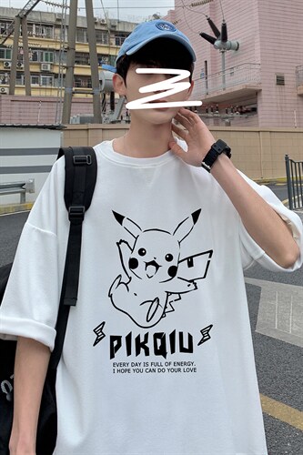 Q11078-P30 春夏季七分袖t恤男大码五分袖男短袖中袖图片