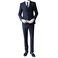 三件套西服套装男士西装商务休闲职业装上班面试修身新郎伴郎结婚，男装西服套装，星座505-2（原电商A260-1)