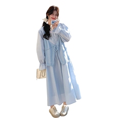 2026新款春装两件套法式沙滩仙女连衣裙2D045-P165-K268，女装连衣裙，2D045