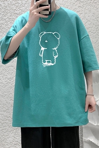 230g重磅纯棉短袖t恤男大码半袖半截袖 DX17339-P20图片
