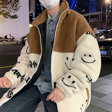 新款冬款加绒加厚棉衣羊羔绒潮流外套青少年ins港风男装MY106P95，男装棉衣，电商A086