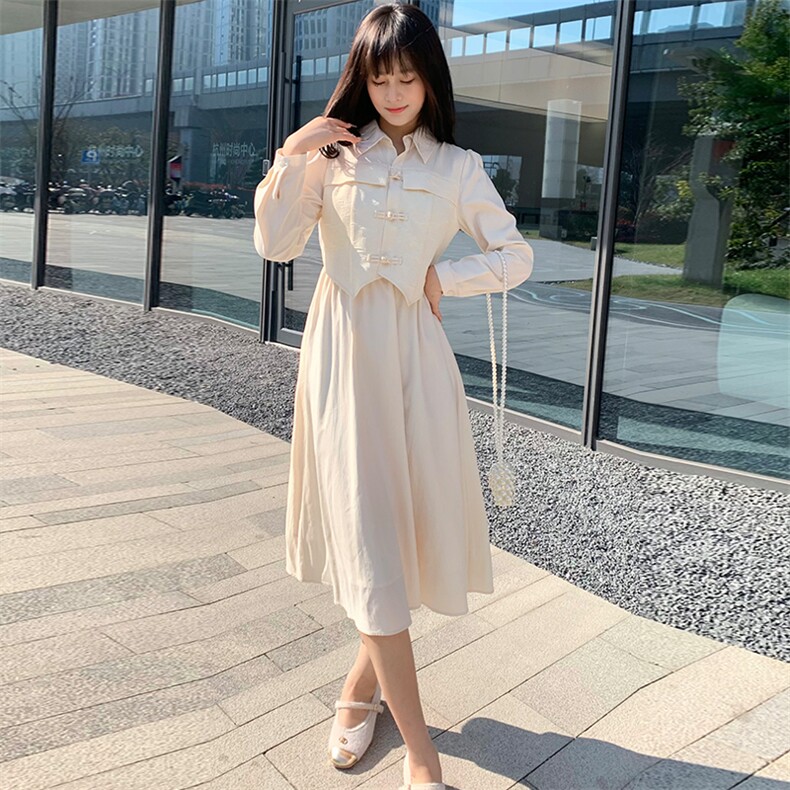 新中式国风粉色连衣裙女秋季2025年新款甜美减龄气质显瘦a字长裙,女装连衣裙,煊芮熙