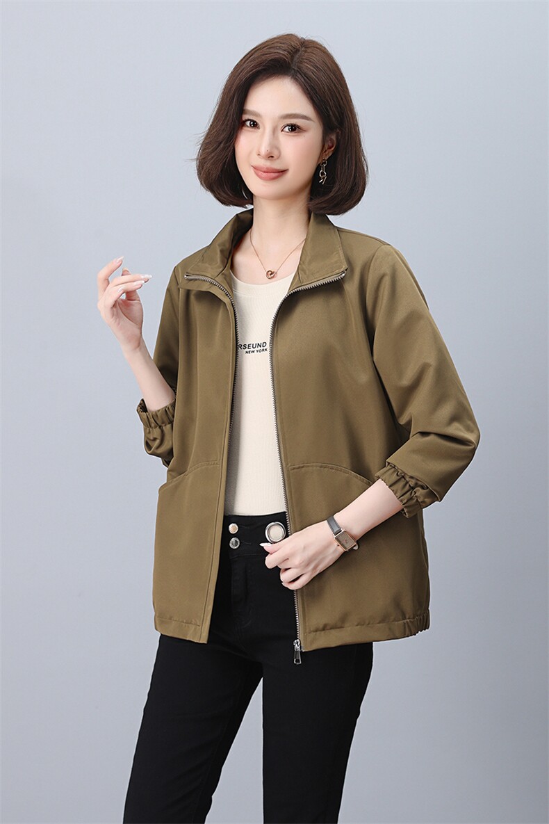 时尚宽松大码女装短外套秋季百搭显瘦休闲夹克,女装短外套,3200格调