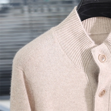 新款男士羊绒开衫秋季时尚商务休闲百搭针织外套高品质保暖毛衣男装，男装羊绒开衫，君道羊绒