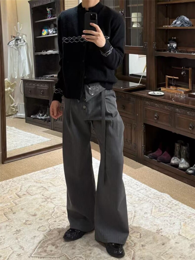 现货~秋冬几何针织提花开衫毛衣外套MY2585批68,男装针织衫/毛衣,星座1411A-6