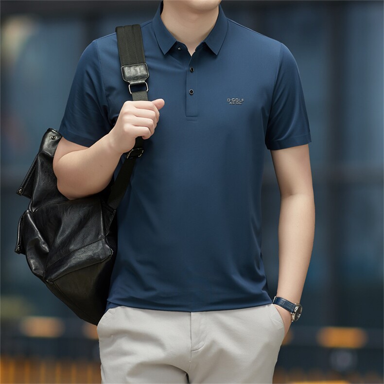 夏季短袖男士POLO衫中年爸爸装短袖T恤透气清凉男上衣WK8245-P63图片