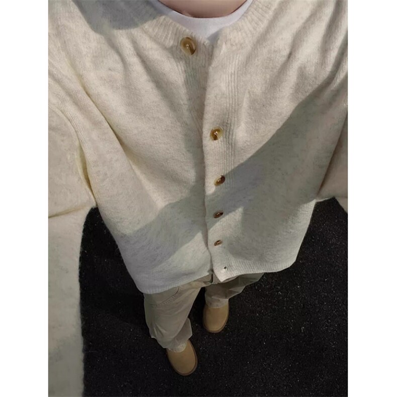 长袖针织开衫女短外套叠穿毛衣宽松显瘦设计感外搭上衣M5105,男装针织衫/毛衣,星座1116A（原606A-3）