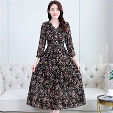 罗得堡2021春装新款时尚连衣裙6010，女装连衣裙，罗得堡