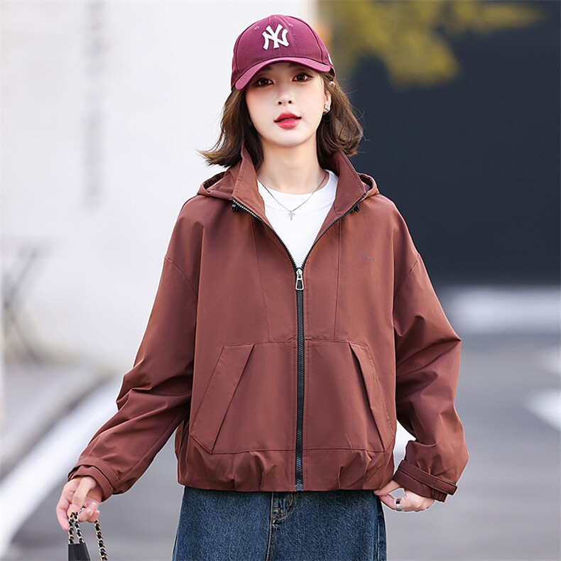 现货2024秋装新款短款风衣显瘦气质女上衣外套,女装风衣,木子恋