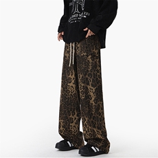 06秋季新款豹纹简约百搭工装裤宽松直筒休闲裤XZ211-1-K2443-P60，男装工装外套，星座211-1