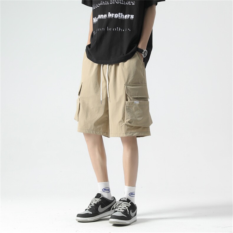 美式高街多口袋短裤工装裤男款夏季宽松直筒休闲五分裤 K6874-P26图片