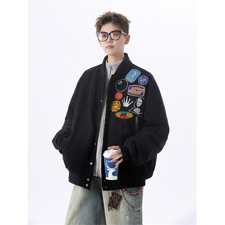 706-JK1682-P85特P现货高质量春季美式复古潮牌刺绣夹克，男装夹克，星座706