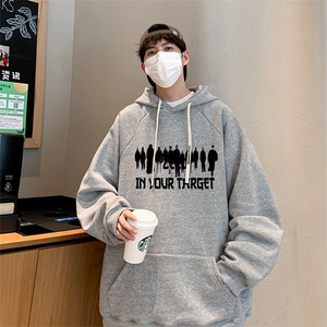 已注册港风华棉得物抖音直播高品质宽松男休闲连帽卫衣W5215P40图片