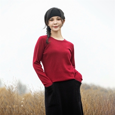 优雅气质秋冬必备高级简约经典，女装羊毛衫，米琪莲羊绒