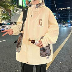 冲锋衣外套2024秋季连帽潮牌痞帅炸街夹克登山服A436-23301-P70，男装夹克，电商A436