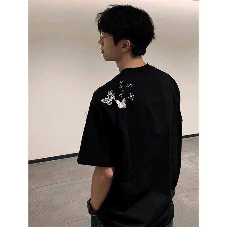 全刺绣蝴蝶纯棉短袖ZX0256-P35,男装T恤,星座313A(原308A-2)