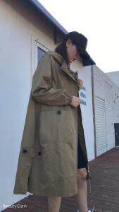 秋装新款风衣外套，女装风衣，蓝帕