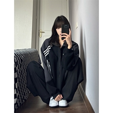 抖音得物高品质美式高街重磅结构织带拼接撞色立领卫衣外套CM41，男装卫衣，电商A486