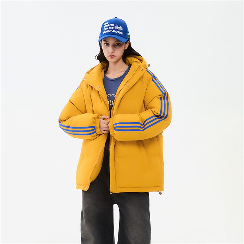 冬季潮流条纹五防立领加绒加厚棉衣情侣撞色棉服外套MY8899-p78,男装棉衣,星座610B-1