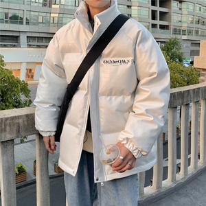 1港风鳄鱼纹手塞棉大码M-5XL夹克PU皮棉服外套男8507P120控158图片