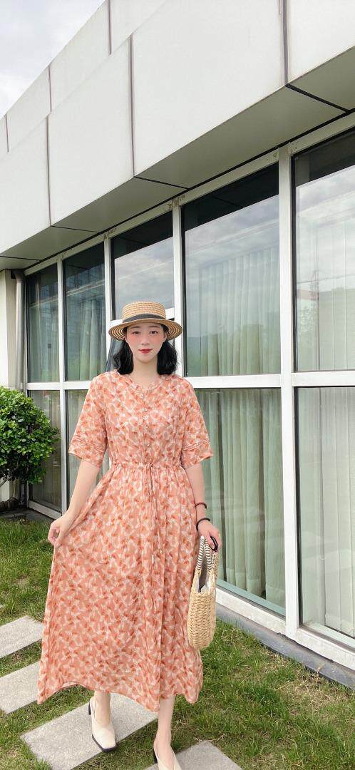 纯苎连衣裙小衫裤子裙子衬衣 时尚风 风淑女风休闲风，女装连衣裙，川哲