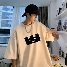 抖音得物二开现货供应220克夏装重磅美式高街宽松短袖t恤MT52，男装T恤，电商A486-1