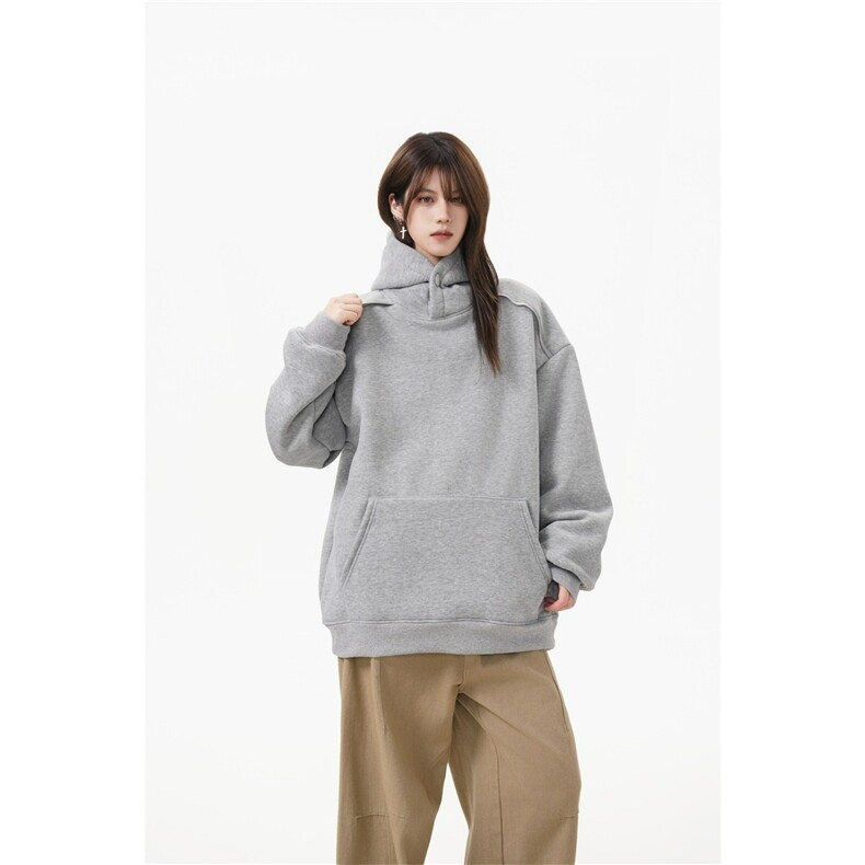 W11095-P53网图现货春季新款潮牌连帽外套重磅宽松百搭休闲卫衣,女装短外套,星座1608