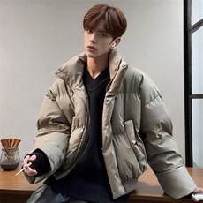 跑量特批现货高品质供抖音供直播美式短款pu棉衣男女G1111P75，男装棉衣，电商A339