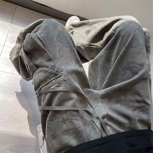 秋季美式复古迷彩工装裤男款新款潮牌百搭休闲阔腿裤 K7381-P56图片
