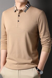 BJ22572钱塘2020-2中青年男士春秋新款时尚休闲简约长袖T恤P60图片