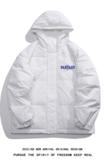白鸭绒白底22冬季潮流字母印花加厚连帽羽绒服YR176P195控258，男装羽绒服，电商A247-1