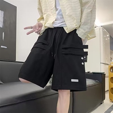 夏季新款美式短裤男潮牌小众宽松大码运动休闲五分裤子DK1080p38，男装牛仔裤，电商D315A