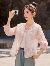 现货！！新中式短款外套女春秋2026新款高端减龄气质休闲时尚上衣，女装短外套，众宇琦