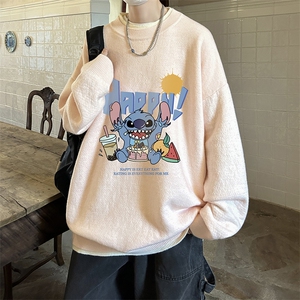 控78 假两件毛衣男大码加绒针织衫男毛线衣M80077-P55 加绒P70图片