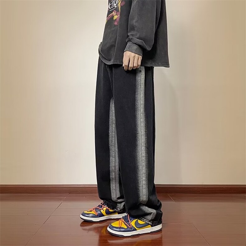 牛仔裤男秋季潮大码休闲裤子高街N965P40,男装牛仔裤,星座1116-2