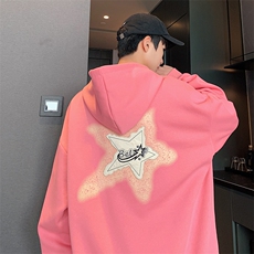 Y6520P65港风华棉刺绣连帽卫衣男宽松长袖T恤打底衫外套，男装卫衣，星座1204-3