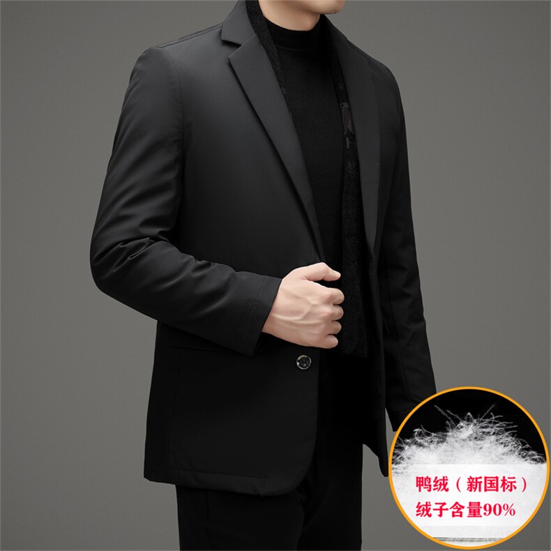 西装羽绒服外套上衣加厚保暖冬季新款中年男士休闲装QS3377-P210,男装羽绒服,星座1105-3