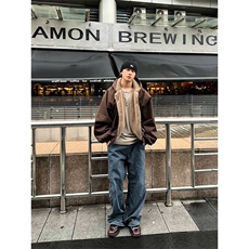 两面穿现货重磅短款座山雕棉衣男女双面穿毛毛绒棉服加厚外套，男装棉衣，电商A486-1