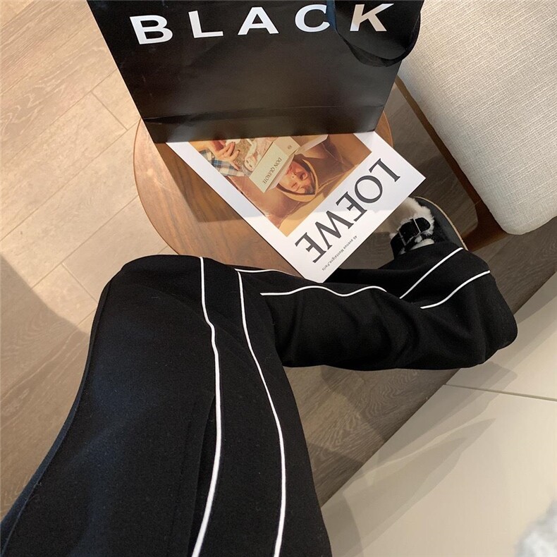 现货秋冬新款口袋校服卫裤，女装休闲裤，XTZ style