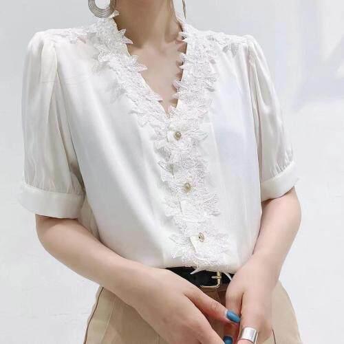 刺绣花边衬衣,女装,研尚