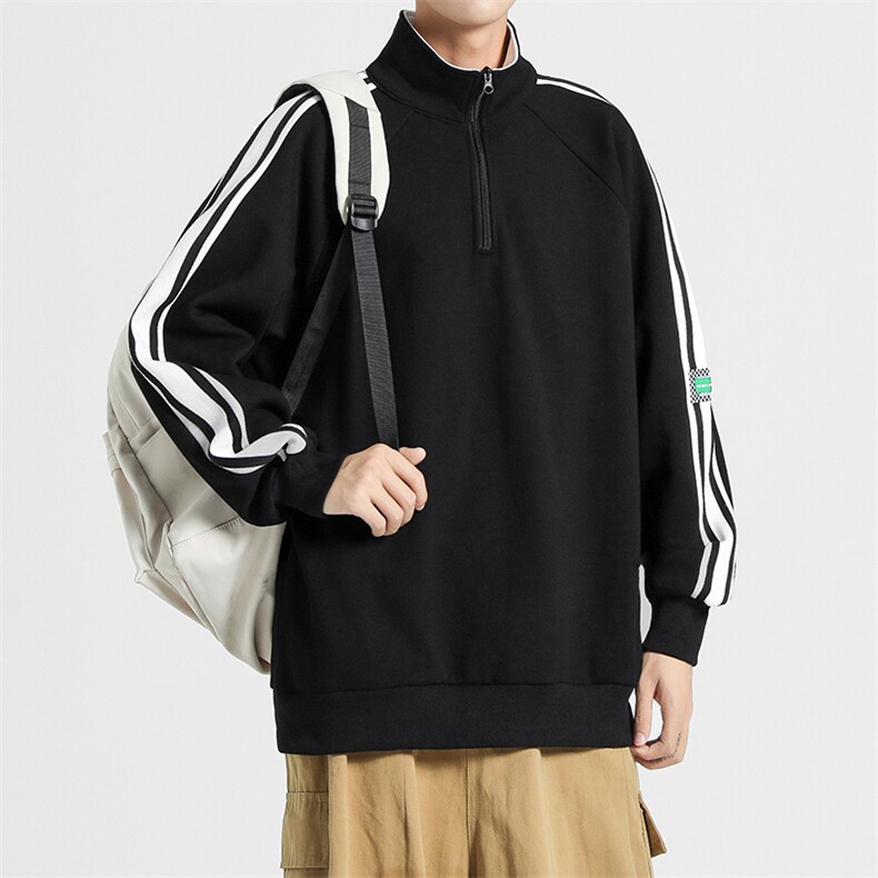 新款百搭设计感袖子织带设计无影墙卫衣VE55108-P39控68,男装卫衣,星座717