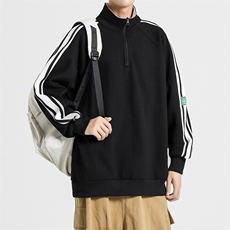 新款百搭设计感袖子织带设计无影墙卫衣VE55108-P39控68，男装卫衣，星座717