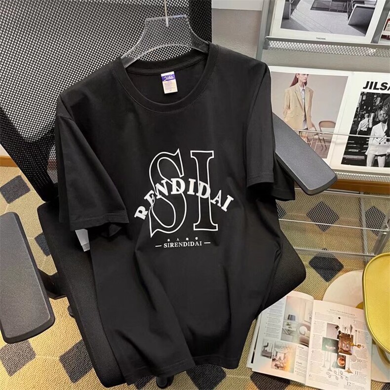 男圆领T恤宽松短袖T512P30图片